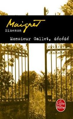 Book cover for Monsieur Gallet, decede