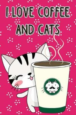 Cover of Journal Notebook Cat With Cup of Coffee - Pink