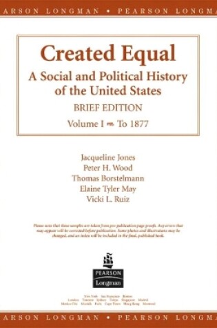 Cover of Created Equal, Brief Edition, Preliminary Edition, Volume II