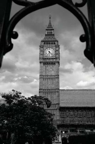 Cover of Website Password Organizer Big Ben Clock Tower in Black and White