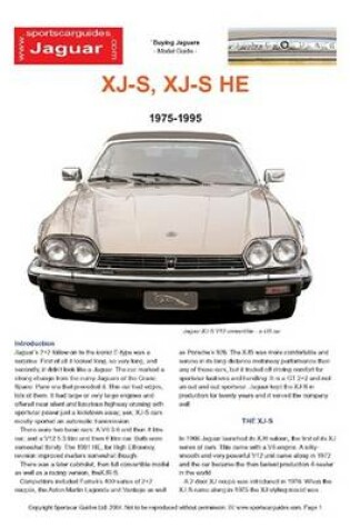 Cover of Jaguar Xj-S Buyers' Guide