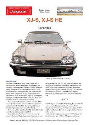 Book cover for Jaguar Xj-S Buyers' Guide