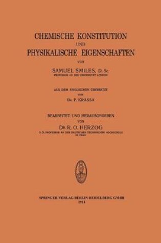 Cover of Chemische Konstitution und Physikalische Eigenschaften