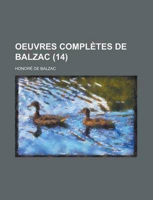 Book cover for Oeuvres Completes de Balzac (14)