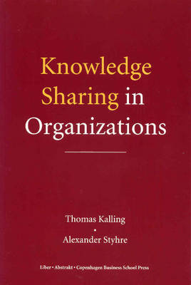 Book cover for Knowledge Sharing in Organizations