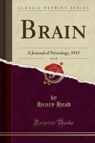 Cover of Brain, Vol. 38
