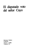 Book cover for Disputado Voto Del Senor Cayo
