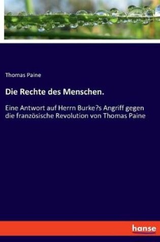 Cover of Die Rechte des Menschen.