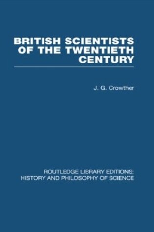 Cover of British Scientists of the Twentieth Century