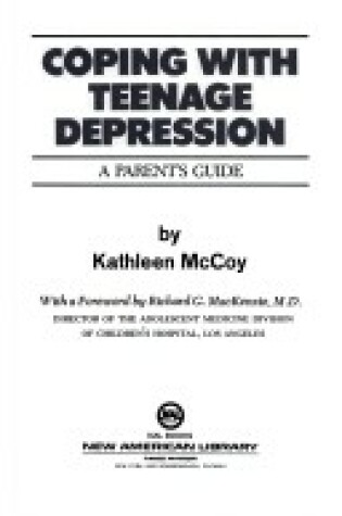 Cover of Coping with Teenage Depression