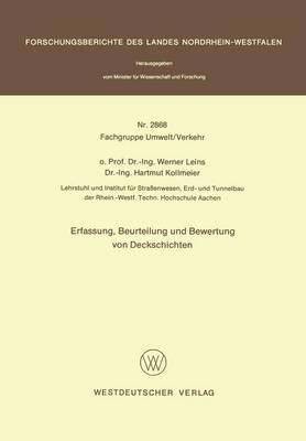 Book cover for Erfassung, Beurteilung Und Bewertung Von Deckschichten