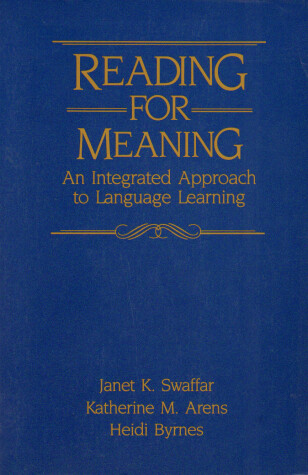 Book cover for Reading for Meaning