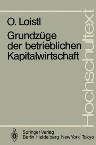 Cover of Grundzüge der betrieblichen Kapitalwirtschaft