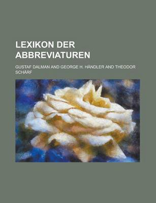 Book cover for Lexikon Der Abbreviaturen