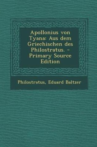 Cover of Apollonius Von Tyana