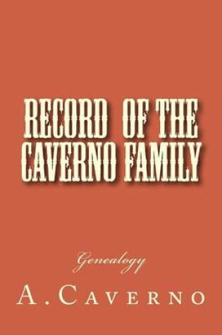 Cover of Record of the Caverno Family