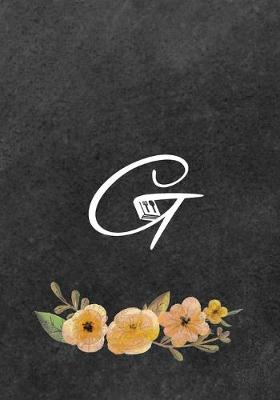 Book cover for Initial Monogram Letter G on Chalkboard