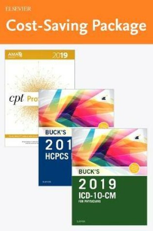 Cover of 2019 ICD-10-CM Physician Edition, 2019 HCPCS Professional Edition and AMA 2019 CPT Professional Edition Package