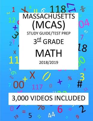 Book cover for 3rd Grade MASSACHUSETTS MCAS, 2019 MATH, Test Prep