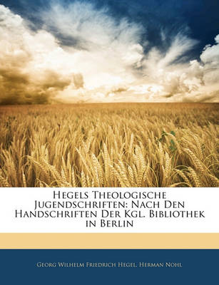Book cover for Hegels Theologische Jugendschriften