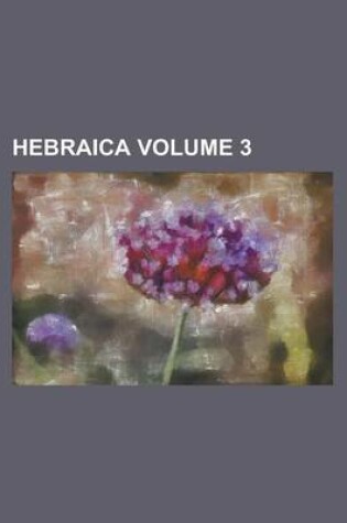 Cover of Hebraica Volume 3