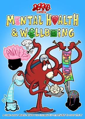 Book cover for Dekko Comics Mental Health and Wellbeing