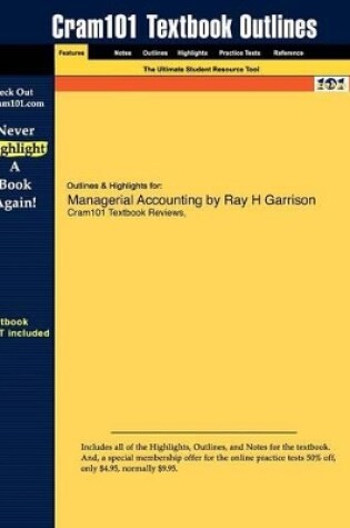 Cover of Studyguide for Managerial Accounting by Garrison, Ray H, ISBN 9780073379616