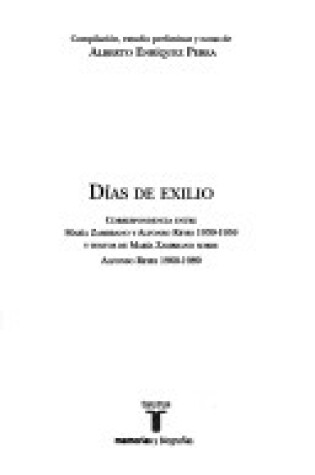 Cover of Dias de Exilio