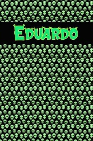 Cover of 120 Page Handwriting Practice Book with Green Alien Cover Eduardo