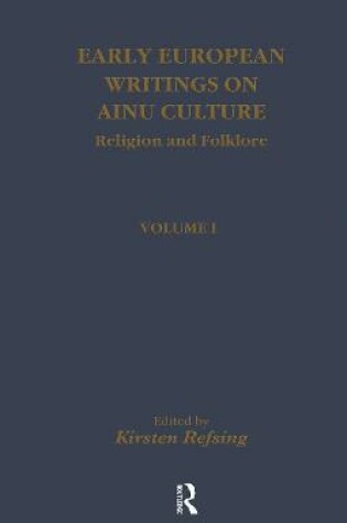 Cover of Early European Writings on Ainu Culture