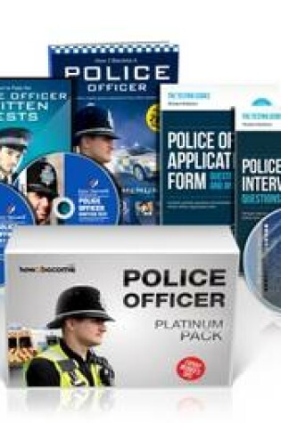 Cover of Police Officer Recruitment Platinum Package Box Set: How to Become a Police Officer Book, Police Officer Interview Questions and Answers, Application Form Guide, Written Tests DVD, Fitness Test CD