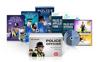 Cover of Police Officer Recruitment Platinum Package Box Set: How to Become a Police Officer Book, Police Officer Interview Questions and Answers, Application Form Guide, Written Tests DVD, Fitness Test CD