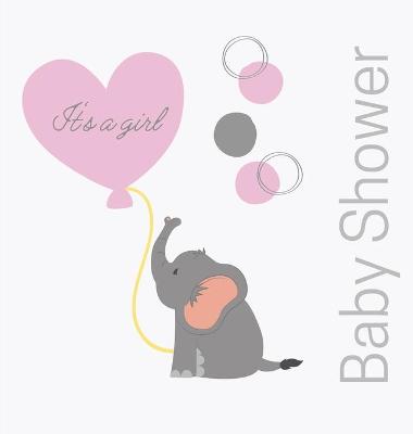 Book cover for Welcome baby girl, baby shower guest book (Hardcover)