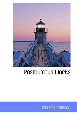 Book cover for Posthumous Works
