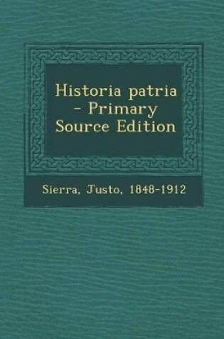 Cover of Historia patria