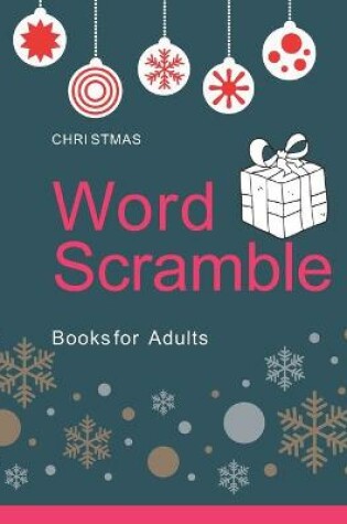 Cover of Christmas Word Scramble Books for Adults