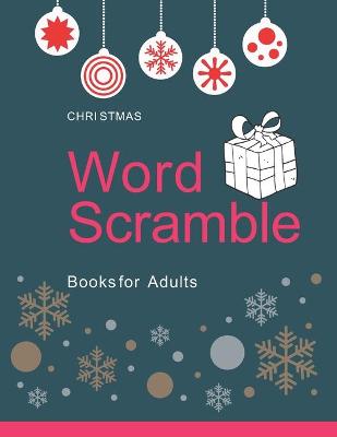 Book cover for Christmas Word Scramble Books for Adults