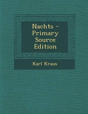 Book cover for Nachts - Primary Source Edition