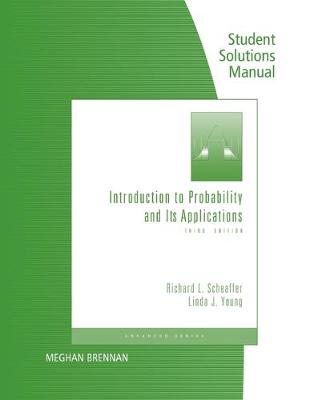 Book cover for Student's Solutions Manual for Scheaffer/Young's Introduction to  Probability and Its Applications, 3rd