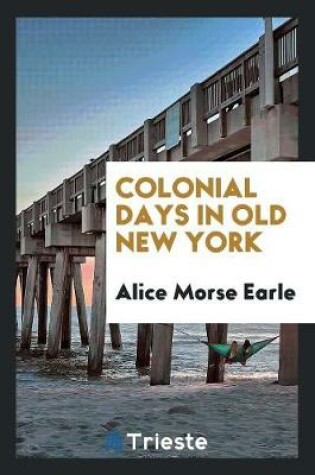 Cover of Colonial Days in Old New York