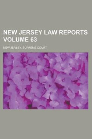 Cover of New Jersey Law Reports Volume 63