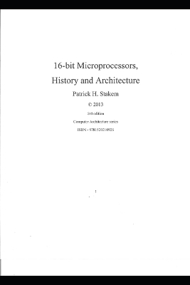 Book cover for 16 bit Microprocessors, History and Architecture