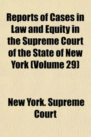 Cover of Reports of Cases in Law and Equity in the Supreme Court of the State of New York Volume 39