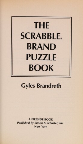 Book cover for The Scrabble Brand Puzzle Book