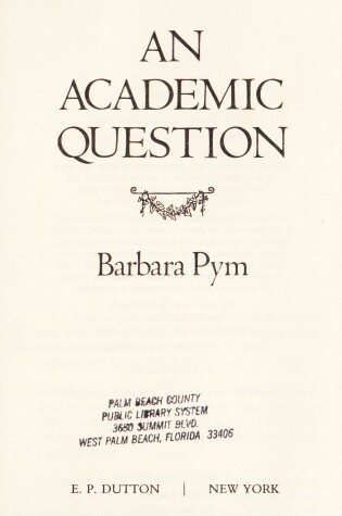 Cover of Pym Barbara : Academic Question (HB)