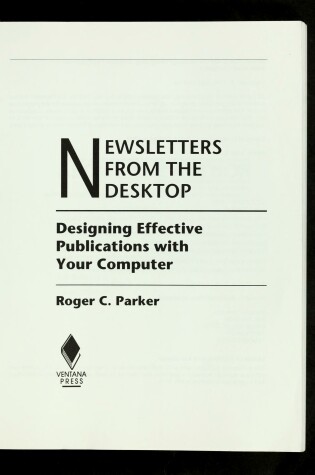 Cover of Newsletters from the Desktop