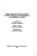 Book cover for Behavior of Test Statistics in the Auditing Environment