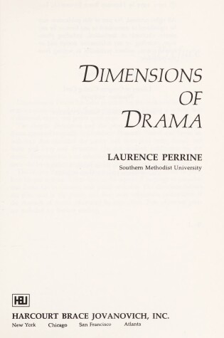 Cover of Perrine Dimensions of Drama