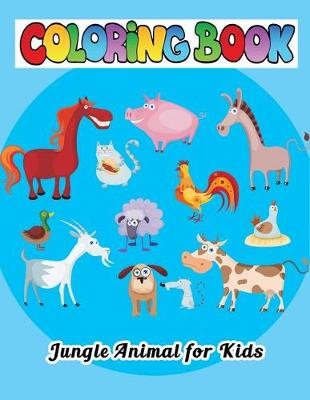 Book cover for Jungle Animal Coloring Book for Kids