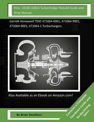 Book cover for Hino 24100-3281A Turbocharger Rebuild Guide and Shop Manual